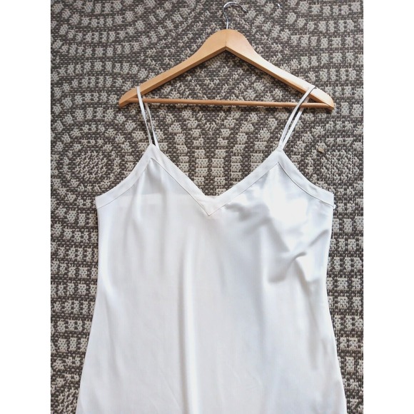 NWT Le Rose Stories White Bridal Nightgown XL High Thigh Slit Satin Romantic NEW - Picture 2 of 7